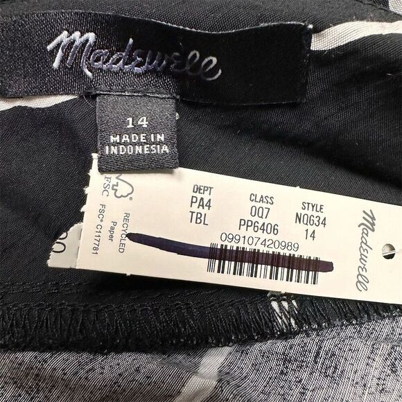 NWT Madewell Women's Layton Midi Slip Dress Size 14 Squiggle‎ Print Multicolor - Picture 9 of 11